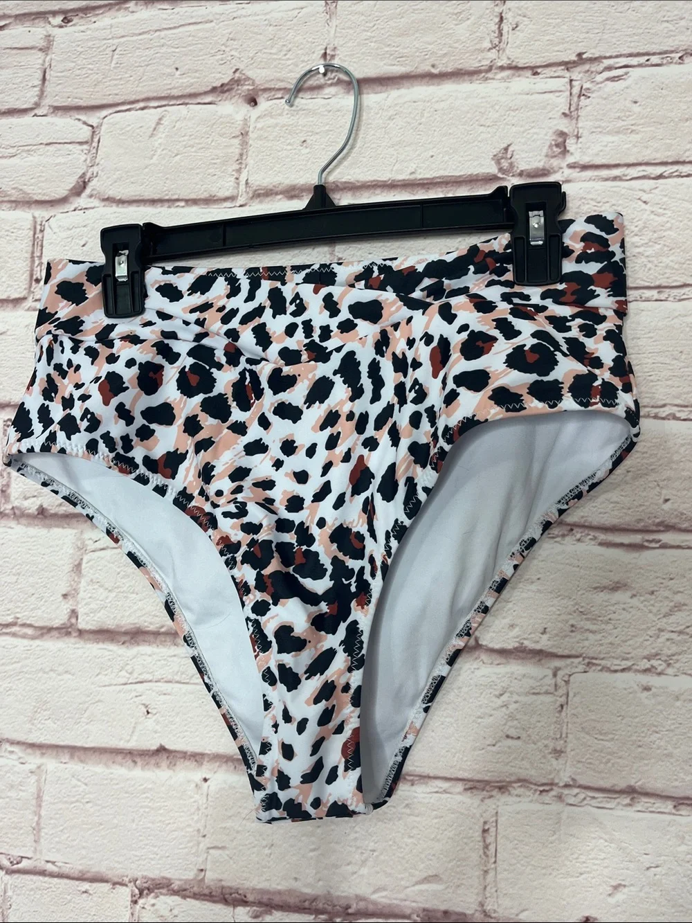 Boutique Leopard Print High Rise Bikini NWT Large